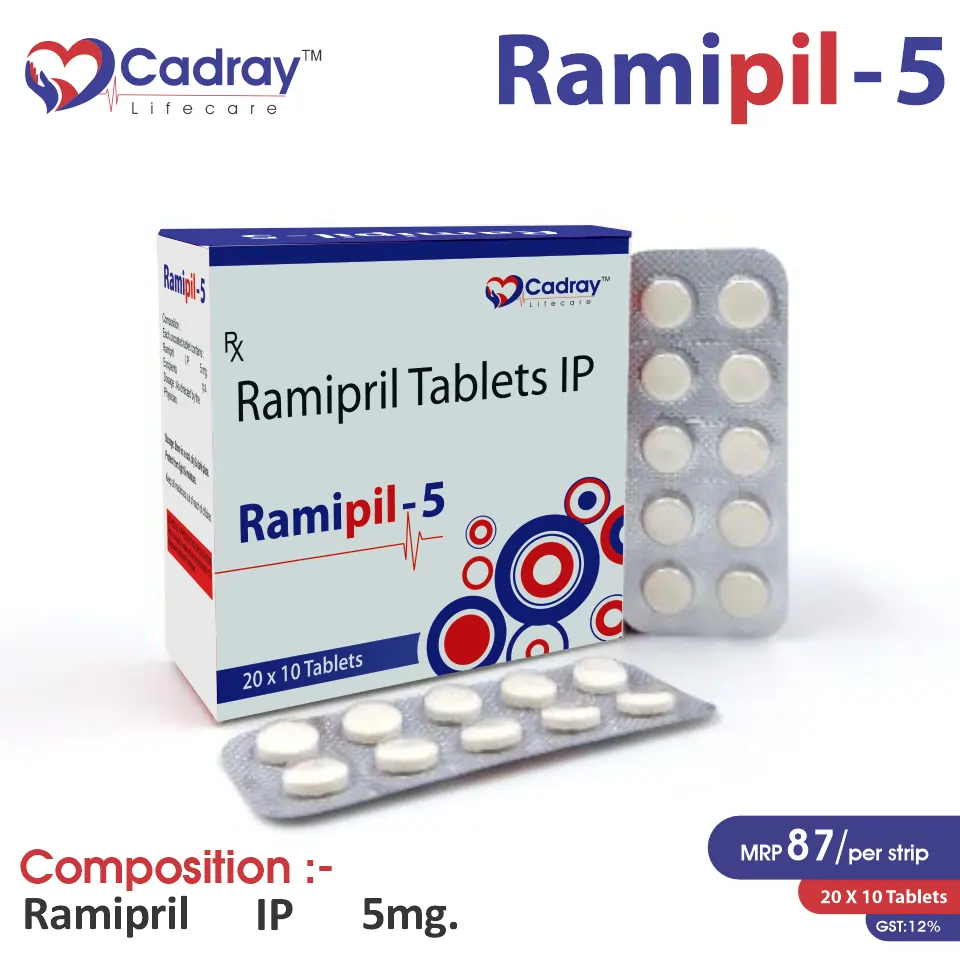 Ramipril 5mg Tablet | Ramipril 5 in PCD Pharma Franchise